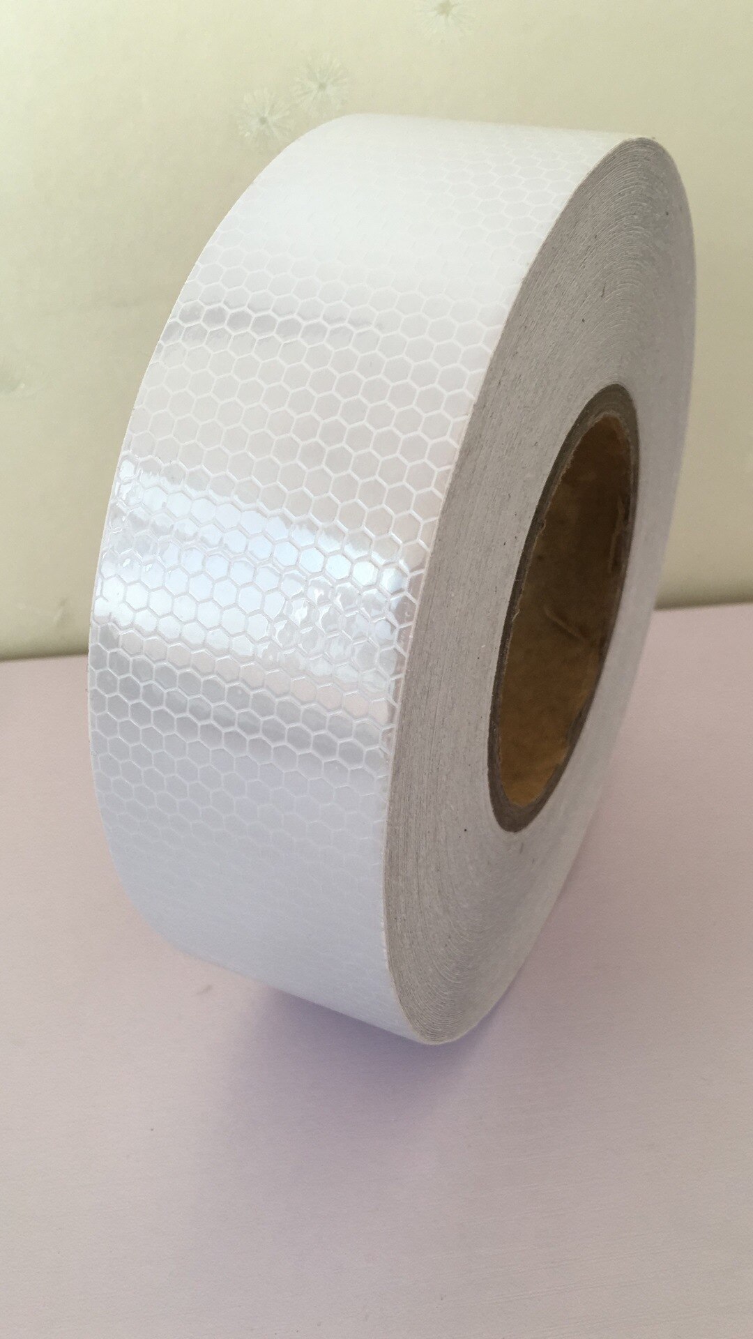 ANPWOO 45m Reflective Lattice Luminous Paper Body Sticker Logo Warning Strip PVC Material Super Waterproof and Good Adhesion: white