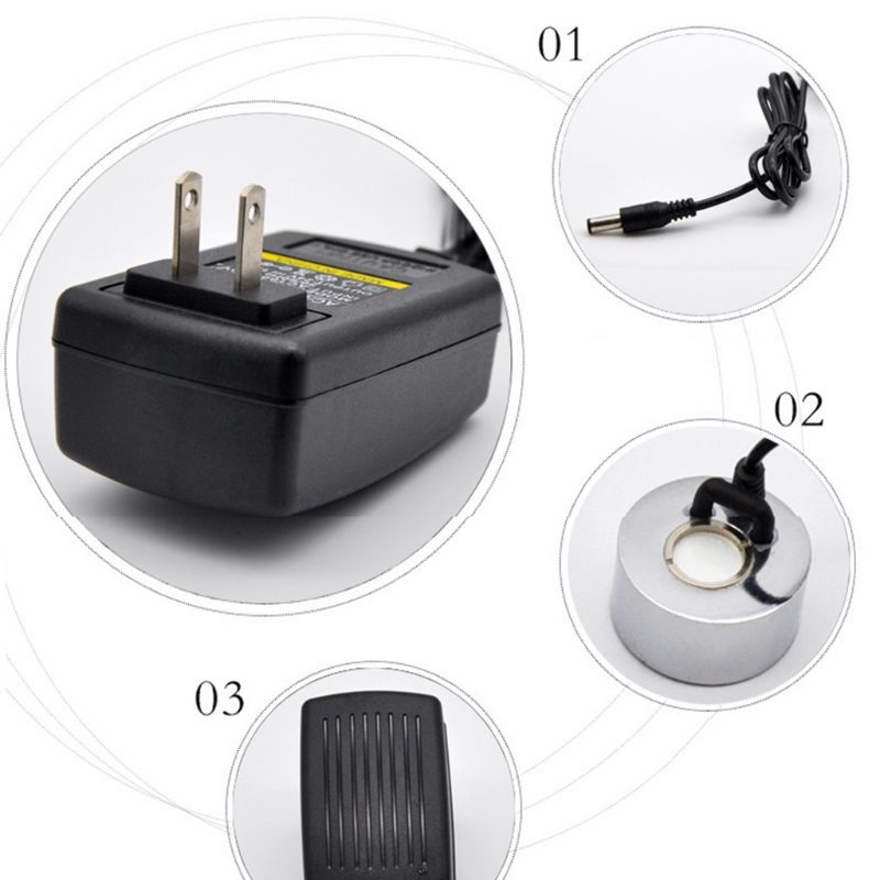 Brumisateur à Ultrasons APOMOONS Avec LED - Pour Fontaine, étang, Aquarium - Protection Manque D'eau, USB, Fil 1.4m