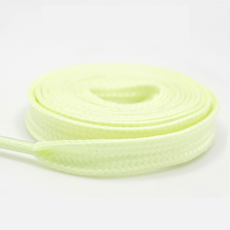 Kolor fluorescencyjne sznurowadła holograficzne odblaskowe sznurowadła dwustronne odblaskowe płaskie sznurowadła trampki sznurowadła: żółty / 140 CM