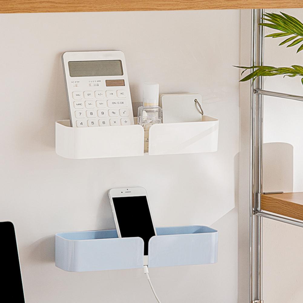 1 Set Wall Mounted Shelf Special Maximum Your Space Wall Mounted Rack Non-Drilling Minimalist Style Bed Organizer