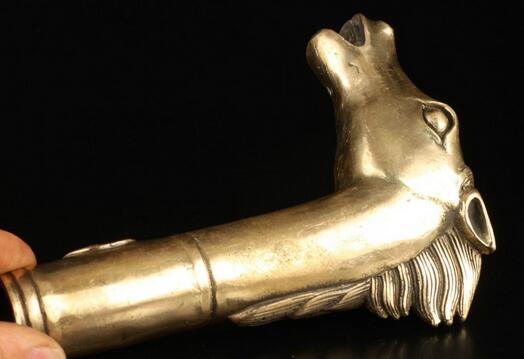 SUIRONG – STATUE de tête de cheval en laiton, superbe COLLECTION VINTAGE, cuivre ancien, vif, poignée de canne, 715 +++