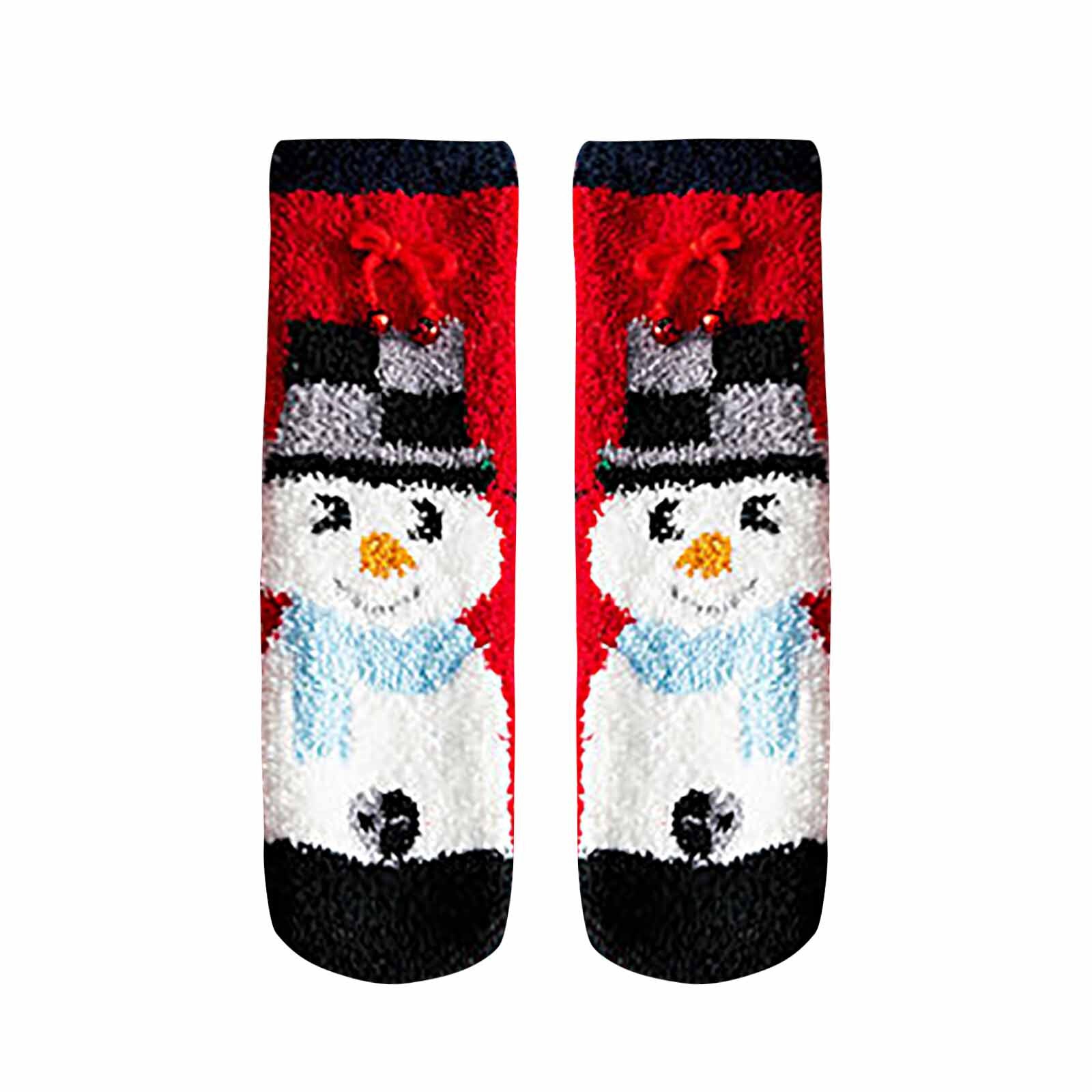 The носки kvinnesokker voksen juletrykk plysj fortykning mellom tude sokker hjemmestrømper носки: F