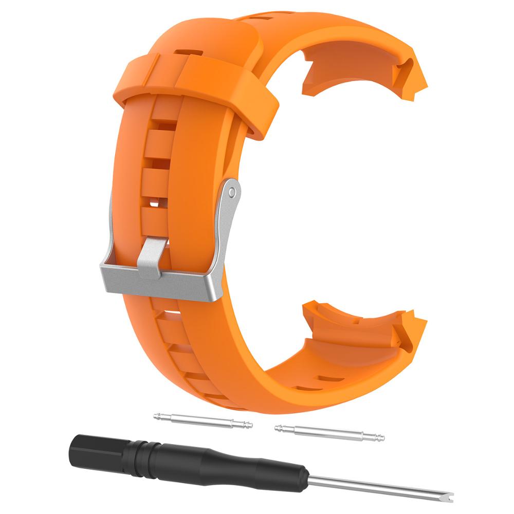 Correa de silicona para Suunto Spartan ULTRA Sport, pulsera para Suunto Spartan AMBIT3, Correa VERTICAL / Traverse: orange / For Ambit3 Vertical