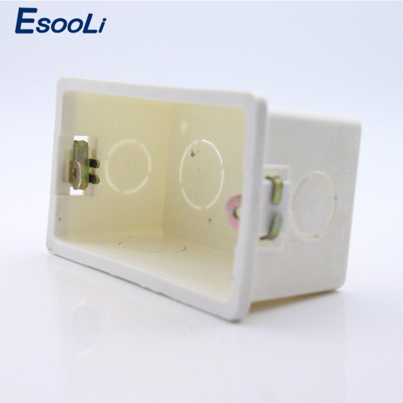 Esooli Wit Plastic Materialen, 107mm * 67mm US Standaard Interne Mount Box voor 118mm * 72mm Standaard Muur Lichtschakelaar