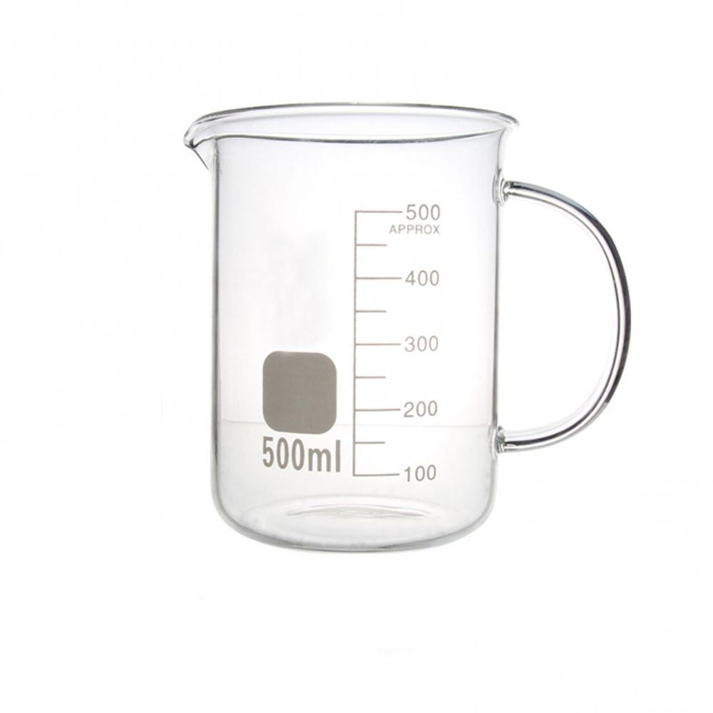 50/100/250/500/1000ml Glass Beaker With Handle High Temperature Resistant Glass Scale Beaker Chemistry Lab Beaker Measuring Cups: green