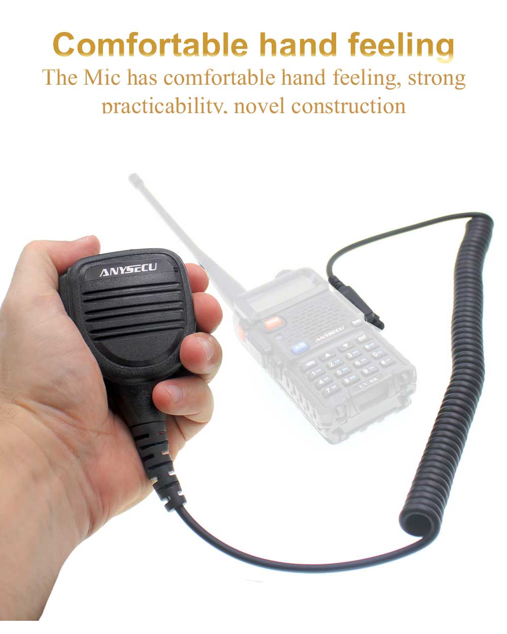 Waterproof Mic-PMMN4021-K1 Speaker Mic Microphone for Baofeng Puxing Quansheng Two Way Radio TH-UV8000D UV-5R BF-888S UV-5R etc