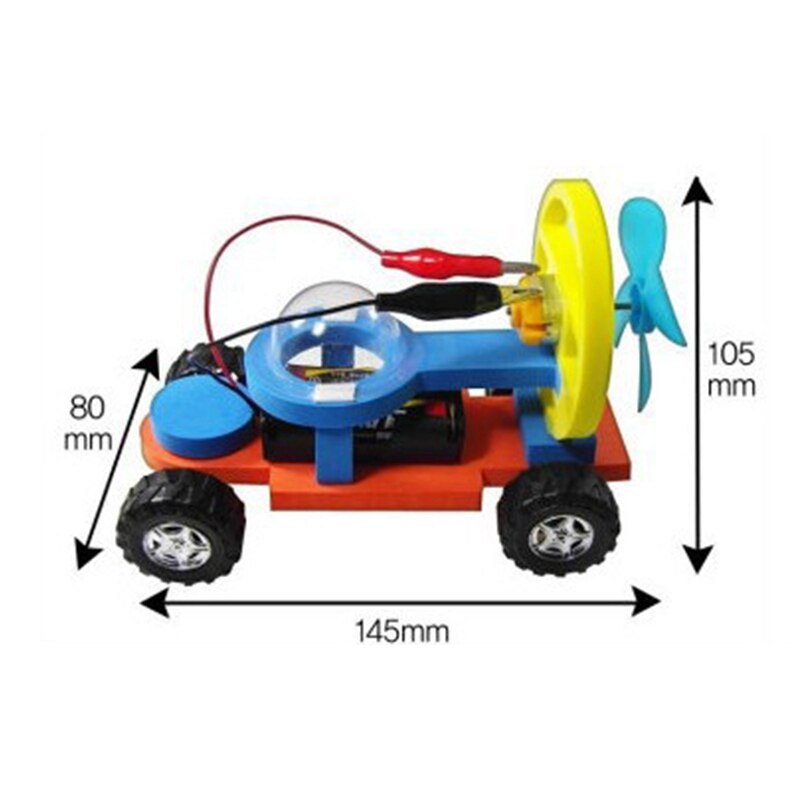 Wind Power Electric Racing Model Kit Toys for Boys Science Training Child Experiment Handmade Assembly Physics Toy for Kid