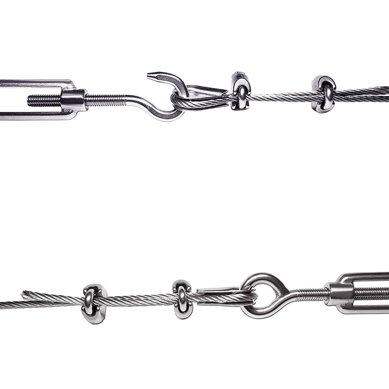 Wire Rope Stainer 304 Stainless Steel Turnbuckle M6 Wire Rope Tensio... – Grandado