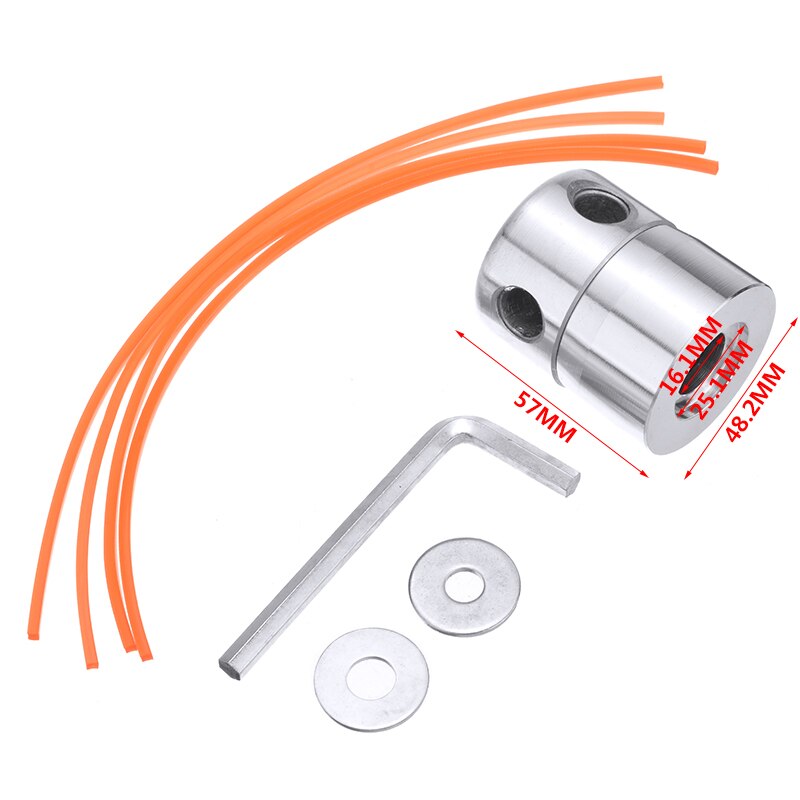 Universal Grass Trimmer Head Aluminum Alloy Garden Trimmer Head with 4 Lines Brush Cutter Head Lawn Mower Accessories