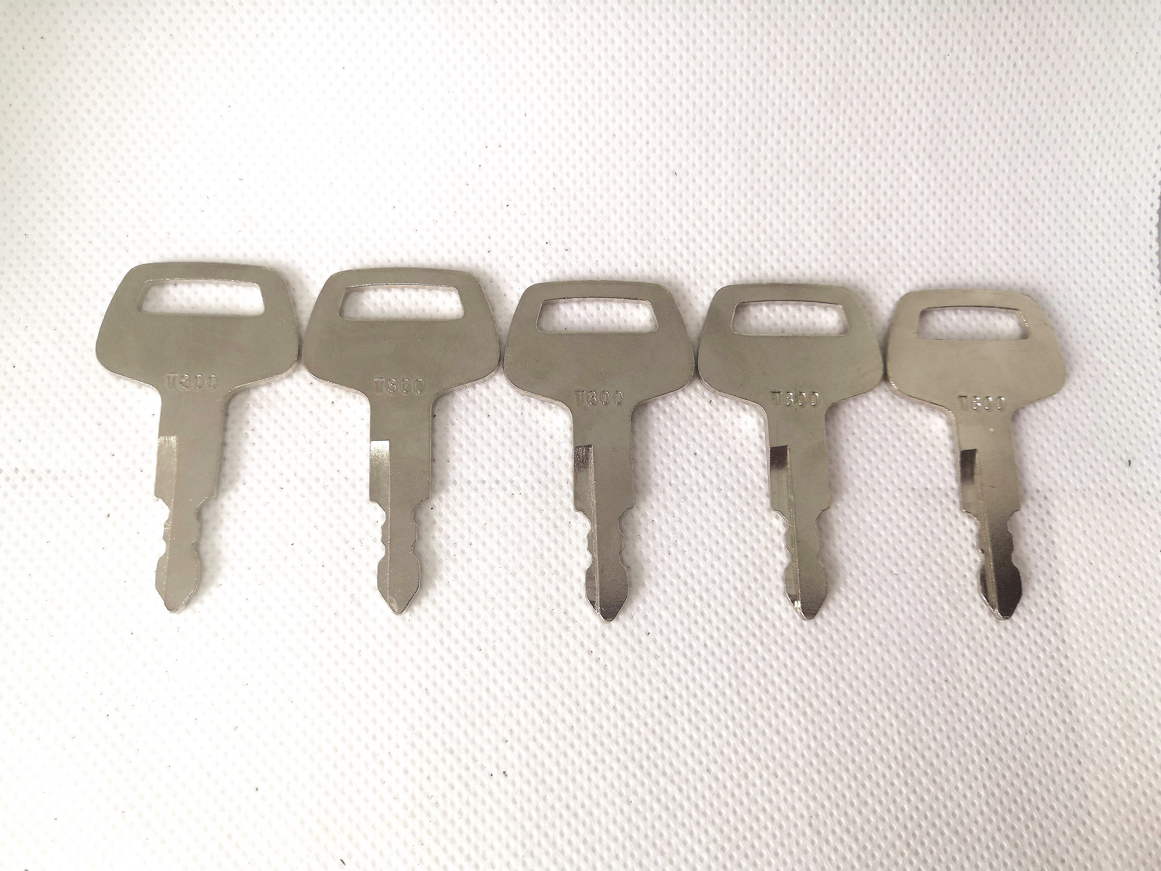 5 llaves de ignición de maquinaria pesada 26322-42311 T800 aptas para cargadores de ruedas TCM