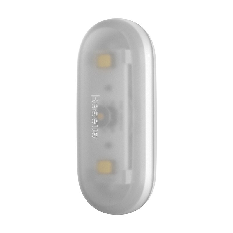 Baseus 2pcs torcia a LED portatile Mini luce interna magnetica Auto Magnetlights illuminazione Styling lampada da soffitto a luce notturna: White