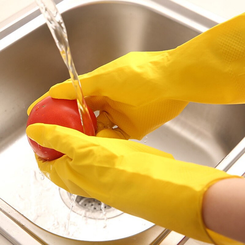 1 Paar Huishoudelijke Afwas Wassen Kleren Rubberen Handschoenen Latex Waterdicht Huishouden Tuin Handschoenen S-XL Size