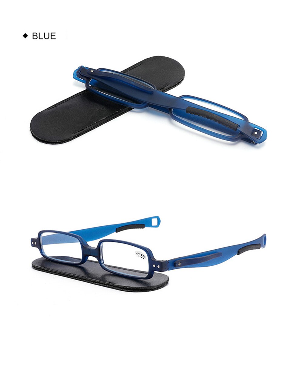 Ienjoy lesebriller tr briller for menn kvinner briller herre lesebriller sammenleggbare med etui  +1.0 +1.5 +2.0 +2.5 +3.0: +300 / Blå