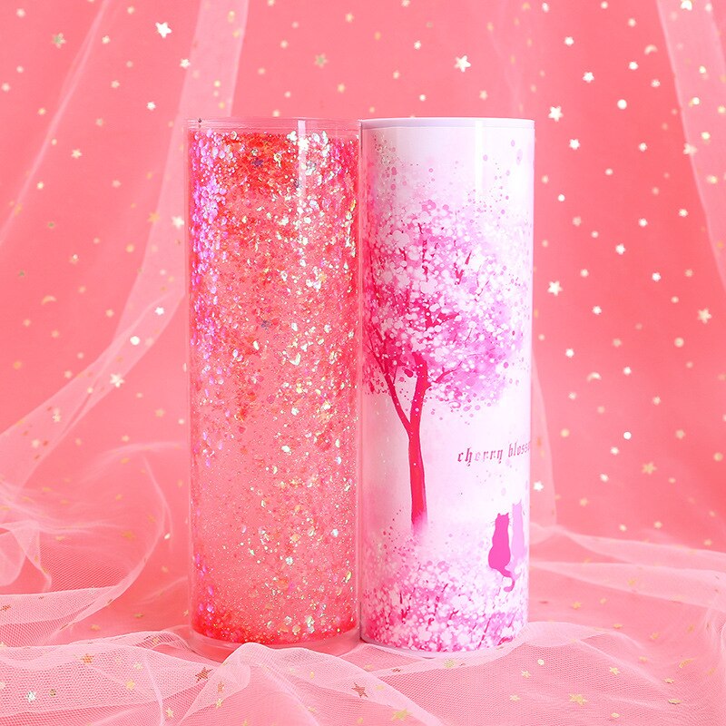 Pencil Case Translucent Quicksand Pencil Cases Multifunction Pencil Box Cylindrical Pencil Box Large Capacity Kid Whole: 7