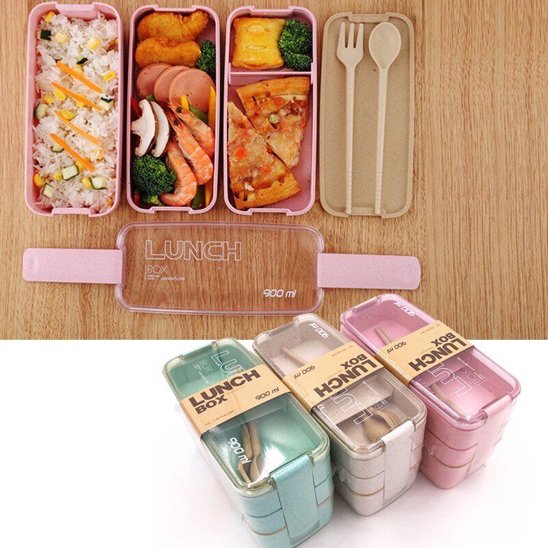 Fiambrera sin Bpa para bebé, contenedor de comida portátil, caja de almuerzo para niños y estudiantes