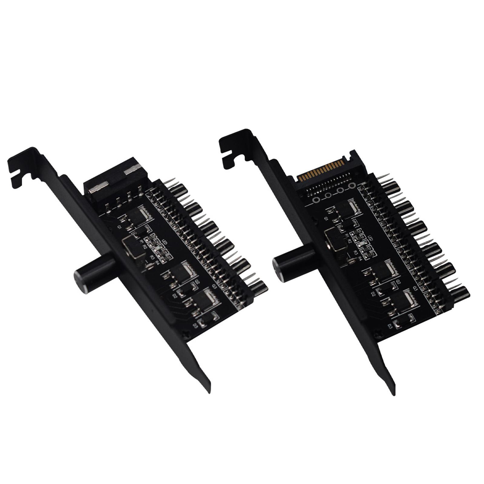 6 Way PC Cooler Cooling Fan Speed Controller PCI Bracket Save Space High Performance for CPU Case VGA PWM Fan 12V