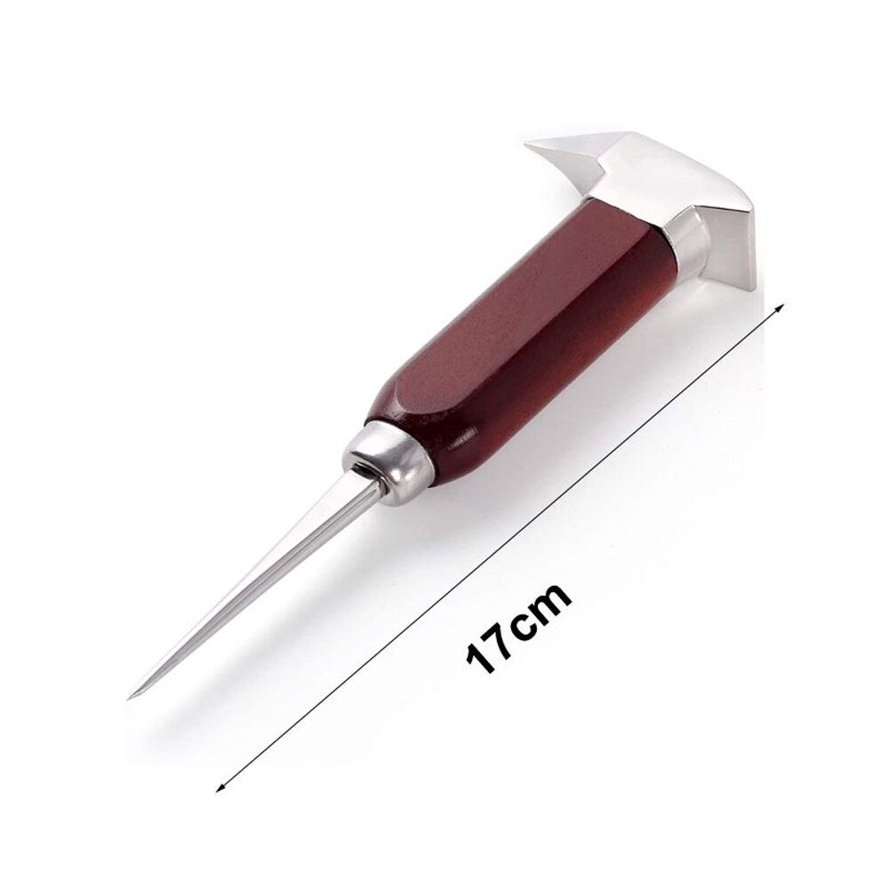 UNTIOR Ice Pick Crusher With Wooden Handle 304 Stainless Steel Ice Crusher for Cocktail Bartender Ice Hammer Carving Tools: B