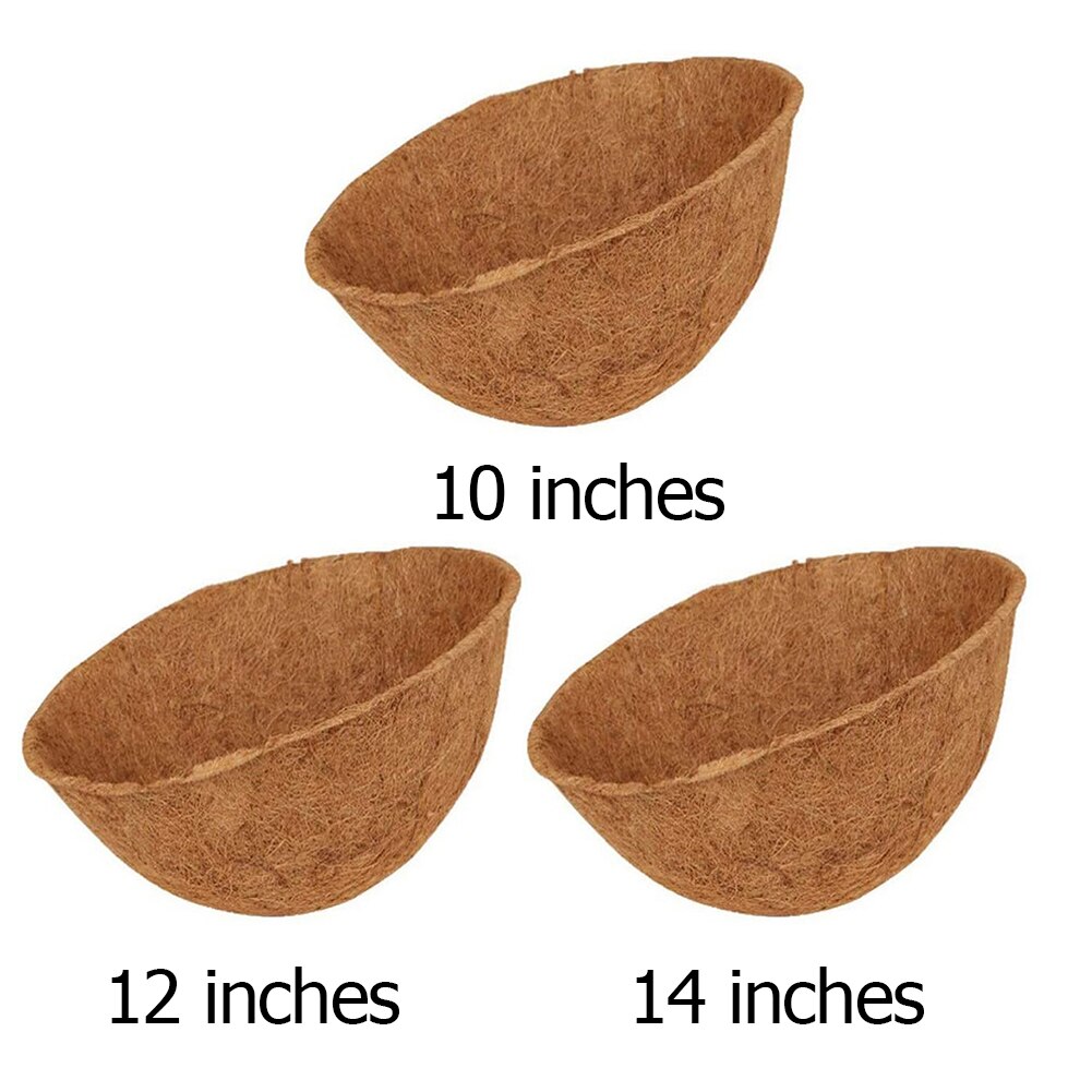 Hanging Coconut Flower Pot Basket Liners Garden Planter Coconut Palm Cushion Replacement Mix Soil Lock Mat Hanging Basket