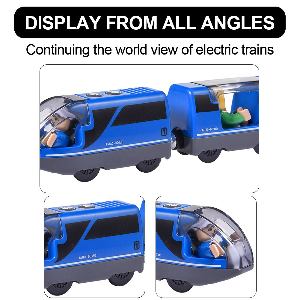 Magnetische Locomotief Aangesloten Elektrische Kleine Trein Rail Speelgoed Compatibel Met Houten Track Voor Kinderen Aanwezig