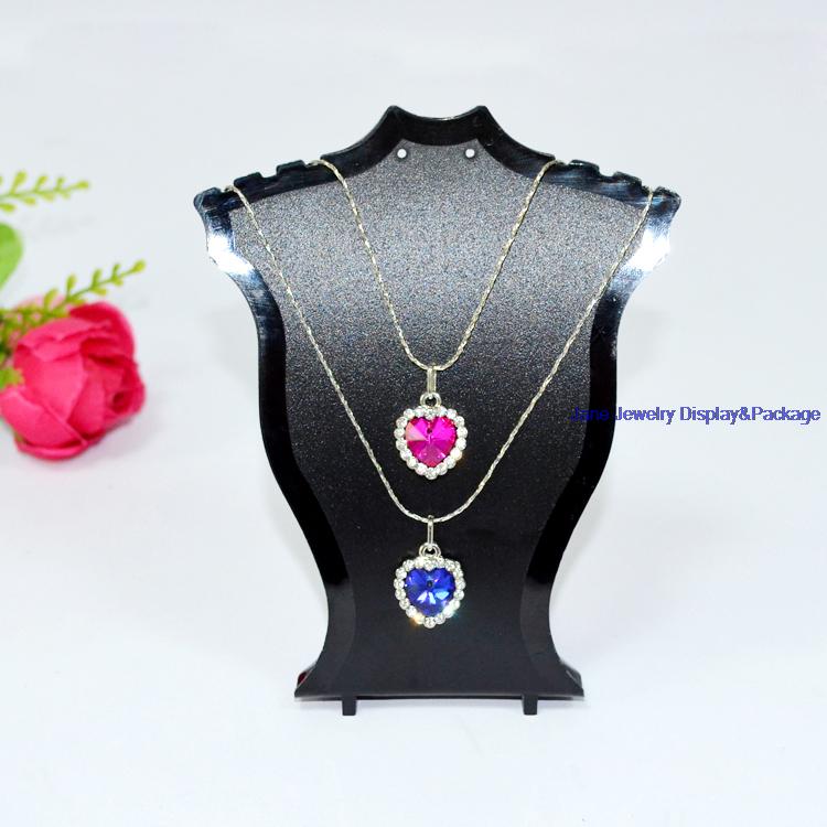 Black, White Clear Plastic Necklace Display Stand Pendant Display Holder Jewelry Display Stand Earring Display Stent: Black
