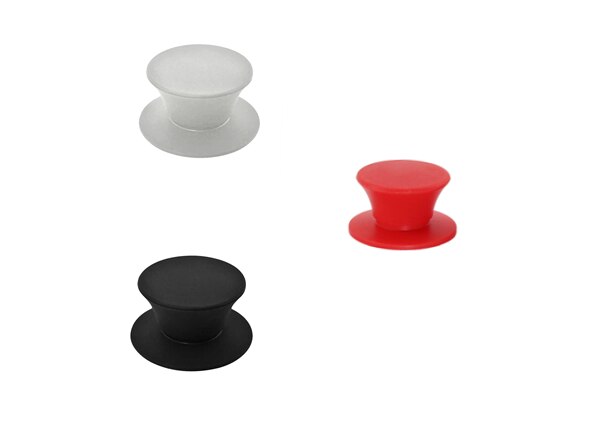 Pot Deksel Knop Siliconen Universele Pot Handvat Vervanging Keuken Kookgerei Cover Knoppen Voor Pan Deksel 3 Pcs: black grey red