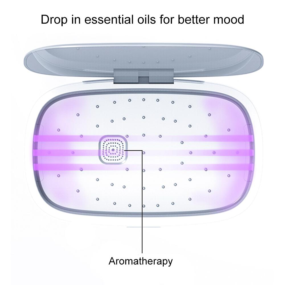 2 In 1 Telefoon Draadloze Uv Sterilisator Opladen Desinfectie Doos Voor Mobiele Telefoon Multifunctionele Handig Voor Tandenborstel Sieraden