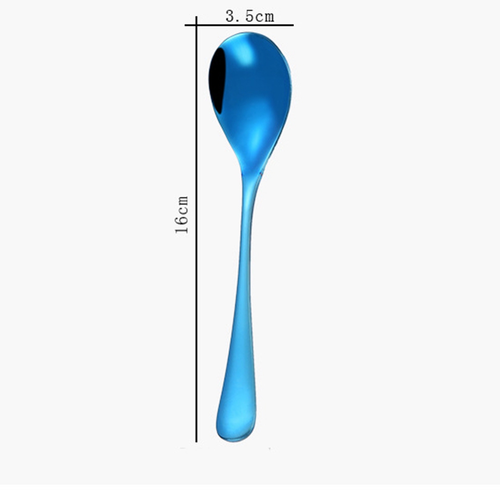 Stainless Steel Spoons Ceramic Handle Tea Coffee Scoop Vintage Gold Plating Dessert Spoon High Grade Cake Scoop Tool