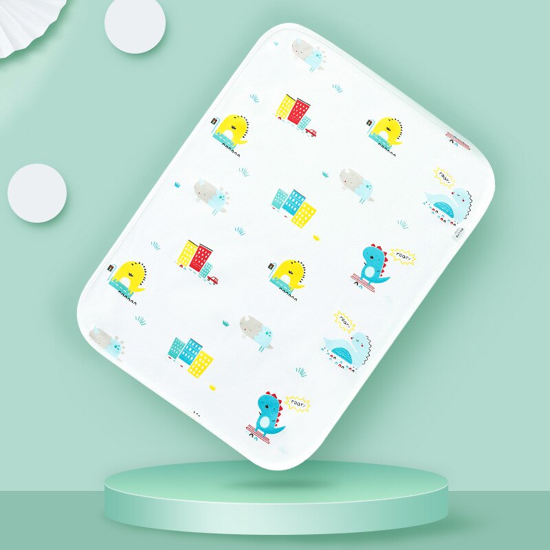 Babybeddengoed katoen waterdicht babyluierkussen lekvrij ademend verschoningsmatje meerdere specificaties babybedbenodigdheden: Dinosaurus / 6790cm