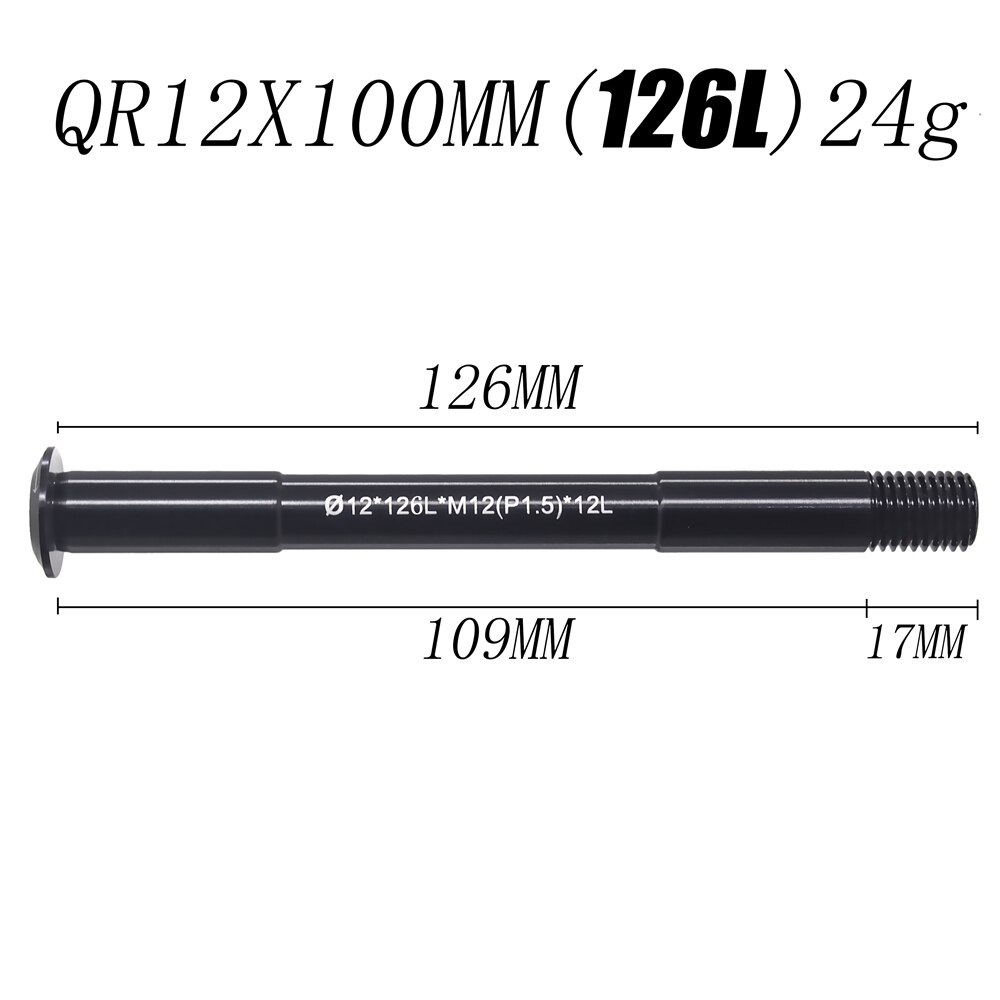 Straße Rabatt gabel QR12x 100 Vorne Hinten Steckachse Hebel Zubehör für 12x 100mm Steckachse: QR12x100mm 126L