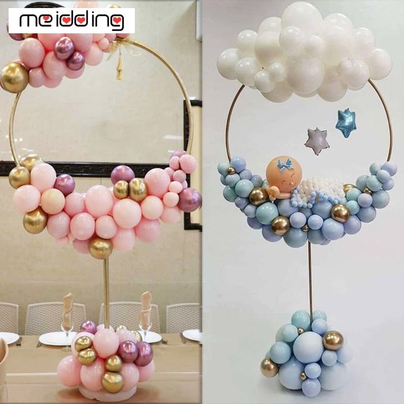 2 sæt plastik stativ bryllup dekorationer & fødselsdagsfest dekoration til ballon krans forsyninger cirkel rund stativ baby shower buer