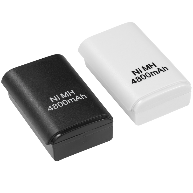 1 set 2 in 1 batteria ricaricabile per gamepad 4800mAh con cavo di ricarica per batteria controller wireless Xbox 360