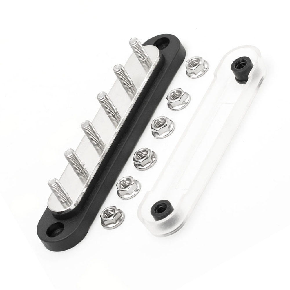 High Current Bus Terminal 12V 150A Automotive Yacht Busbar Circuit Connector Bus Automotive Marine Modification: black