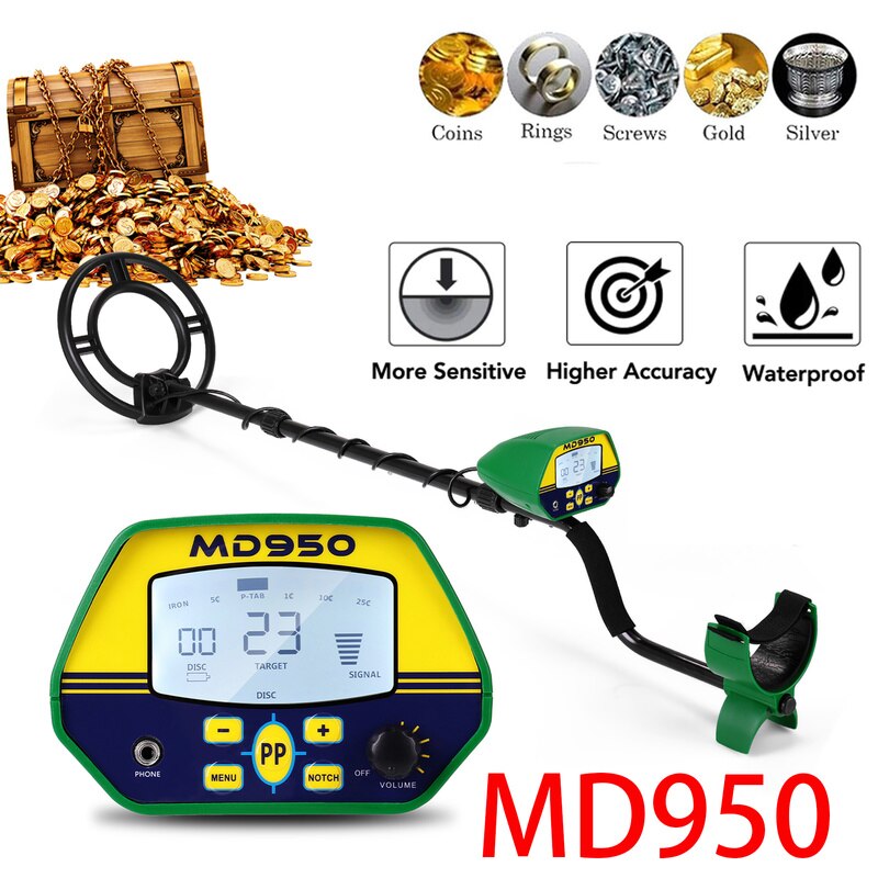 MD950 Metaaldetector Hoge Precisie Positionering Led Backlight Metal Detector Treasure Hunter Circuit Metales Gereedschap