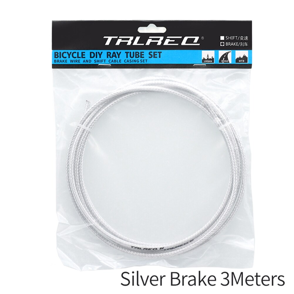 3m 5mm Replacement Part Wire Tube Universal Steel Road Bicycle Bike Brake Shift Cable Housing Weaving Line Cycling Equipment: Silver Brake