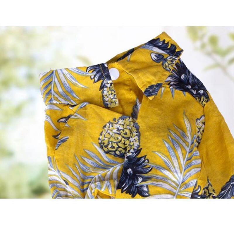 Sommer Haustier Hund Shirt Kleid hawaiisch Strand Blume Ananas aufbringen Hund Kleidung Für Kleine Mittelgroße Hunde Haustier Kostüm
