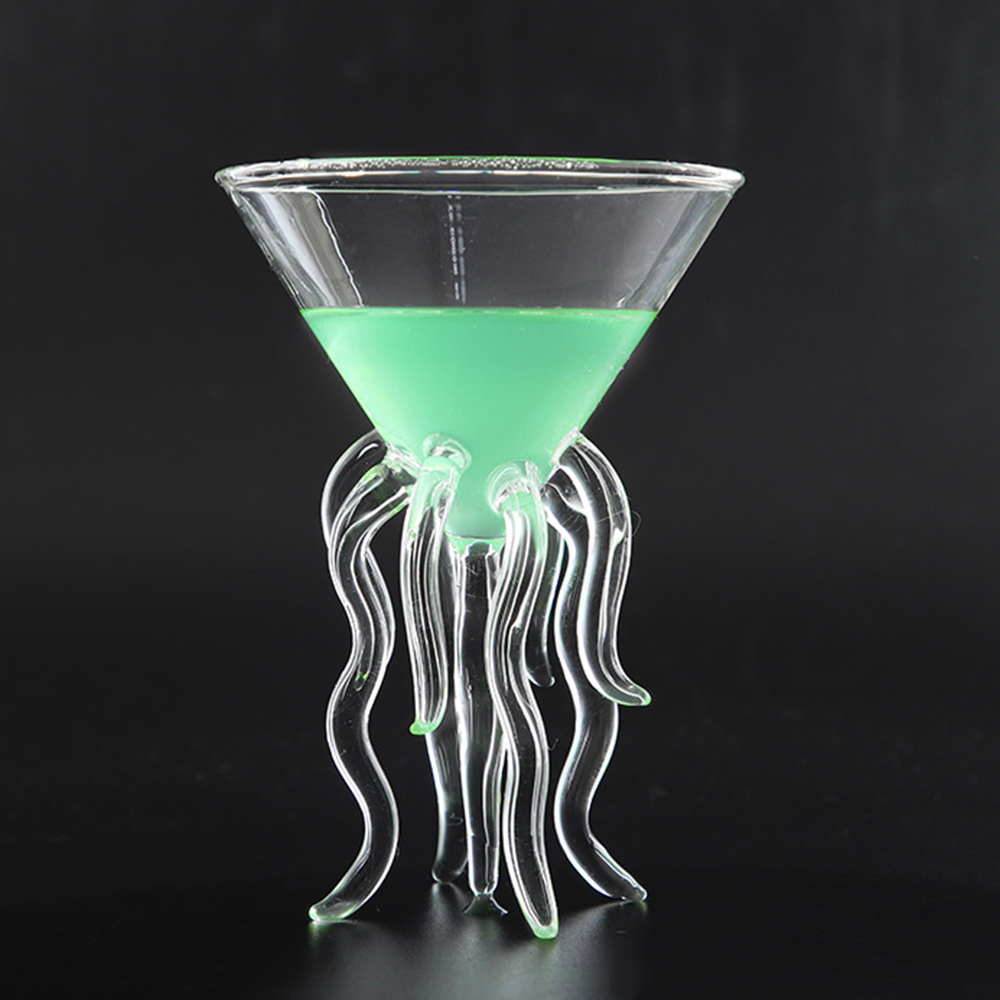 Verre à Cocktail poulpe 100ML, verre Transparent pour méduse, gobelet à jus, verre à vin conique, verre à Champagne