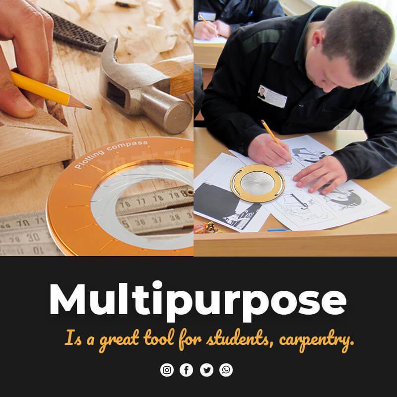 Measuring Round Ruler Aluminum Alloy And Stainless Steel Adjustable Flexible Circle Drawing Ruler Measuring Tools