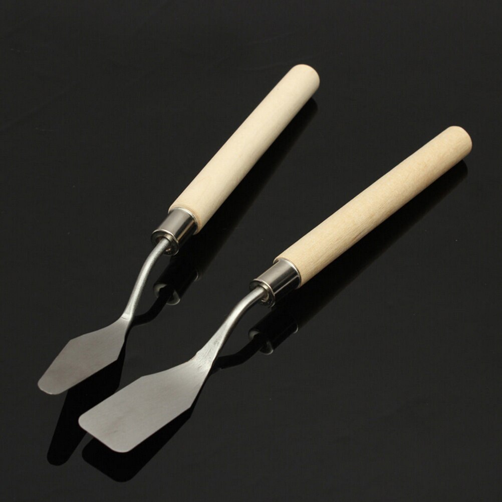1pc rustfrit stål olie knive kunstner håndværk spatel paletkniv til oliemaleri kunst sæt forsyninger diy håndværk matematik sæt