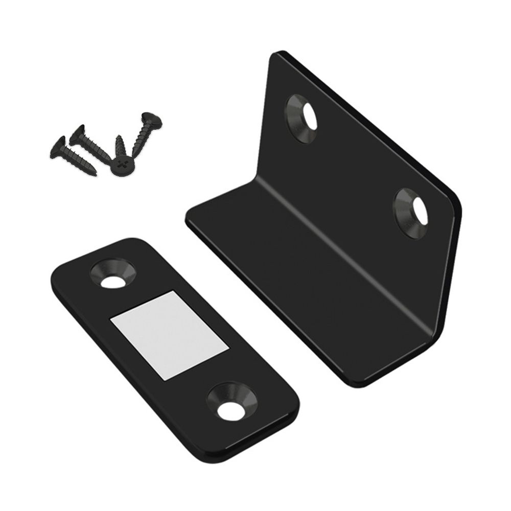 L-typ stark magnetisk dörrstängare skåpspärrar spärrmagnet garderober dörrstopp ultratunna stängningar möbelbeslag: Grå