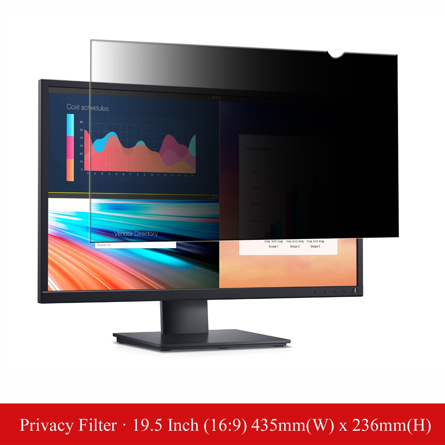 19.5 Inch Anti-Glare Computer Privacy Filter Screen Protector Film Voor Desktop Monitor Breedbeeld 16:9 Beeldverhouding