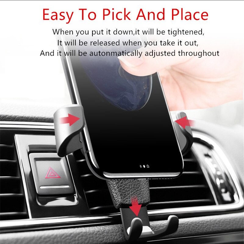 Gravity Car Air Vent Clip-on phone holder for Suzuki Vitara Swift SX4 Volvo XC90 Hyundai I20 I30 IX35 Nissan Tiida Juke Subaru