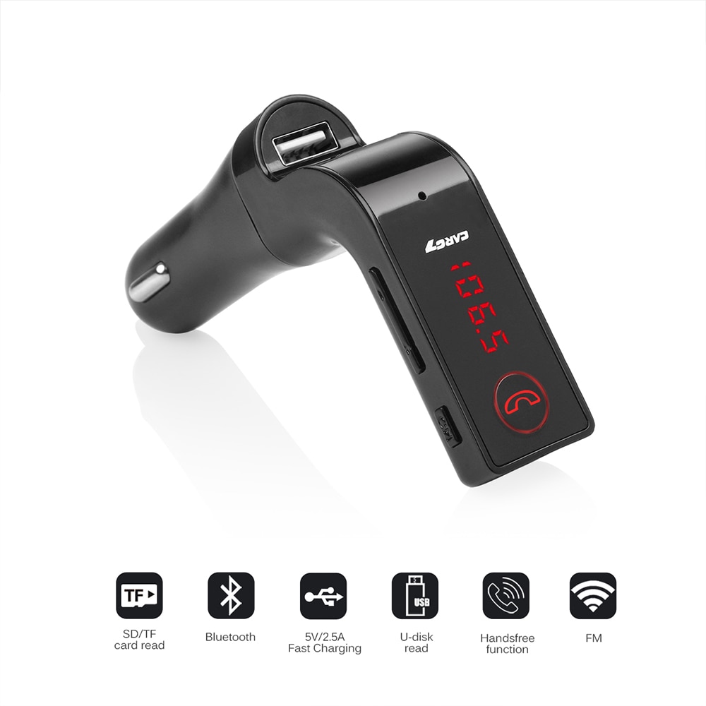 Accnic G7 4-In-1 Handsfree Draadloze Bluetooth Fm-zender + Aux Modulator Carkit MP3 Speler sd Usb Lcd Auto Accessoires