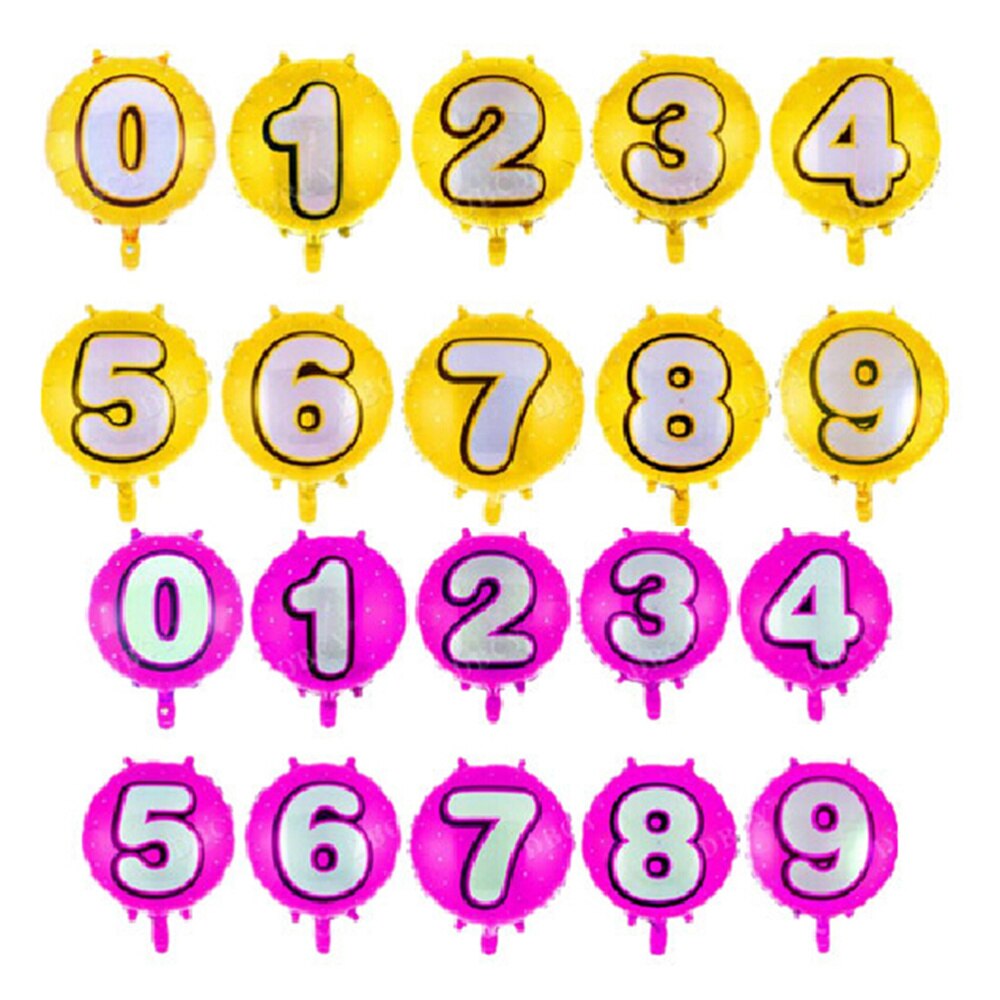 Number 4 Helium Foil Balloons Birthday Number Balloons 4 for Wedding Anniversary Decoration (Gold)