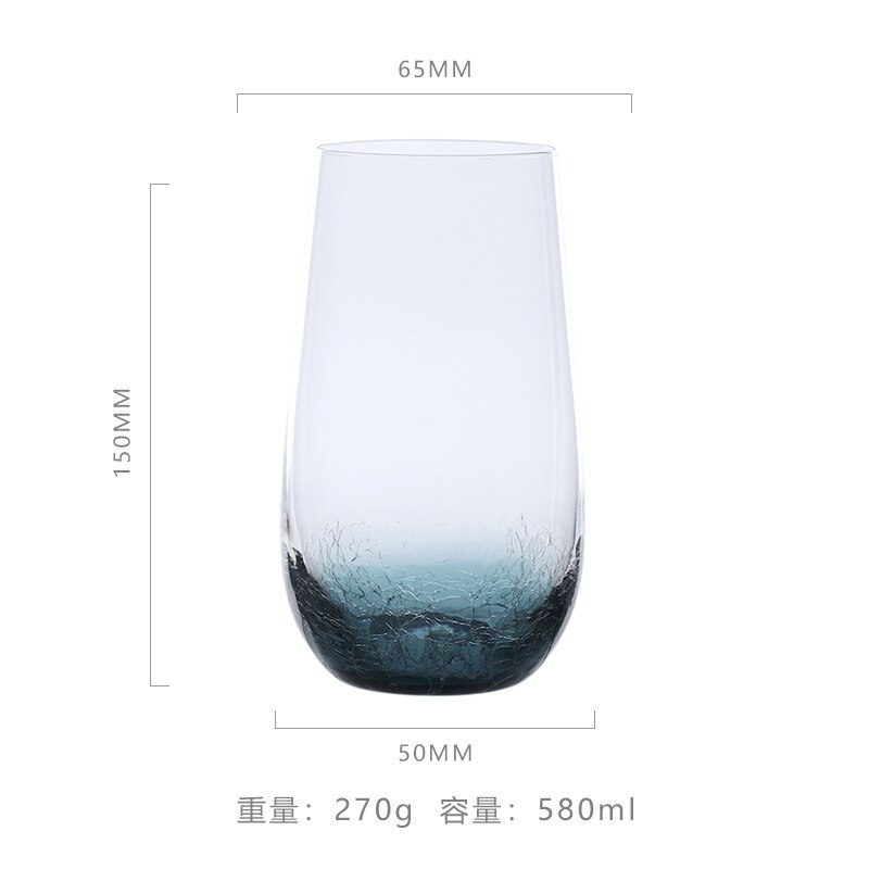 Ice Gebarsten Gebrandschilderd Glas Warm Water Glas Transparant Creatieve Drank Glas Home Melk Glas Sap Glas Rode Wijn Glas: B