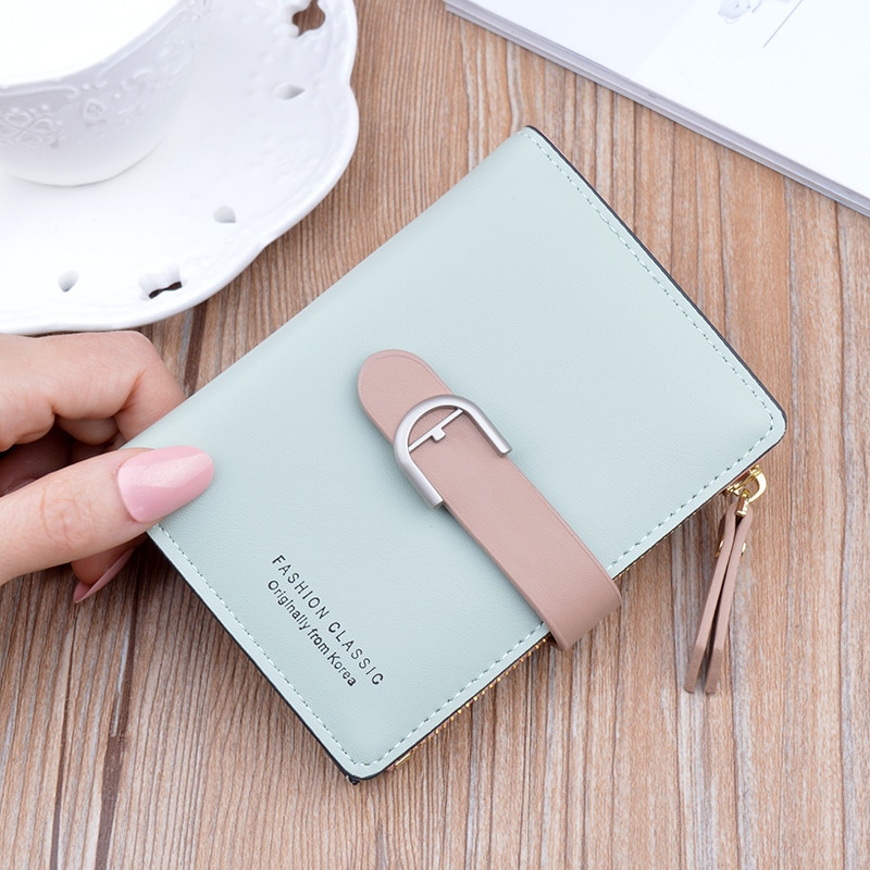 Women's Wallet Short Women Coin Purse Wallets For Woman Card Holder Small Ladies Wallet Female Hasp Mini Clutch For Girl: Green