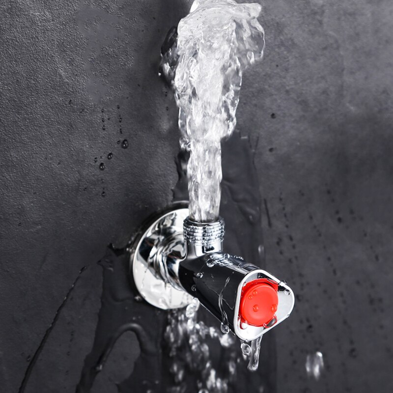 Bathroom Angle Valve Copper Filling Valve /Cold Water Valve Anti-explosion Thicken Push Button Switch Valve for Toilet Sink