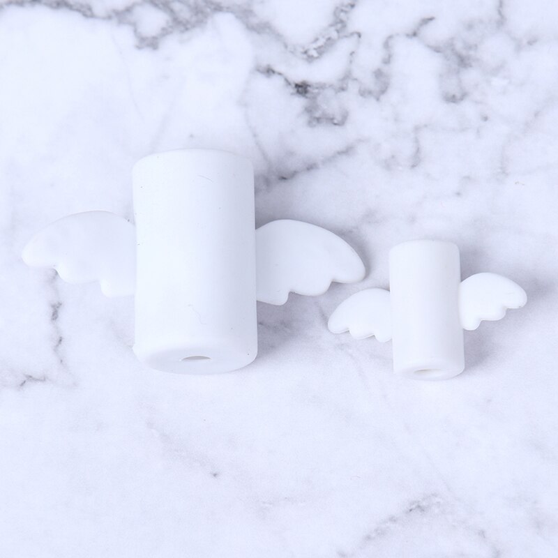 1Pair Lovely USB Charging Data Cable Earphone Line Cord Winder Protection Sleeve: WHITE