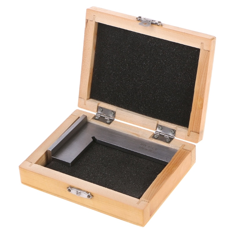 100*70mm Machinist Try Square DIN 875 / 0 grade 90 Degree Flat Edge Square with Base LS'D Tool