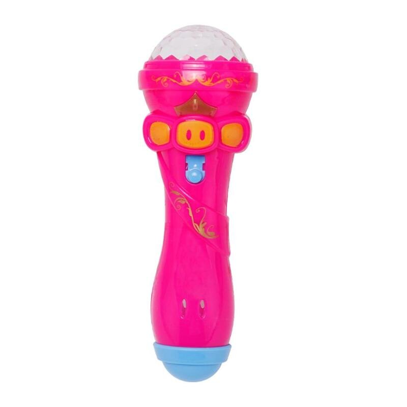 Microphone Model Lighting Flashing Projector Toys Wireless Music Karaoke Micro Kids Toy Funny Dynamic Shine