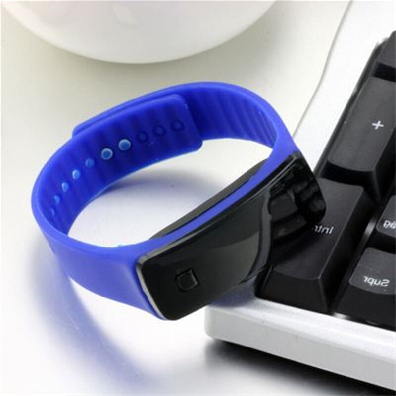 Reloj Led de silicona para niños y mujeres, reloj Digital electrónico para niños, pulsera de muñeca para niños y niñas, Kol Saati: blue